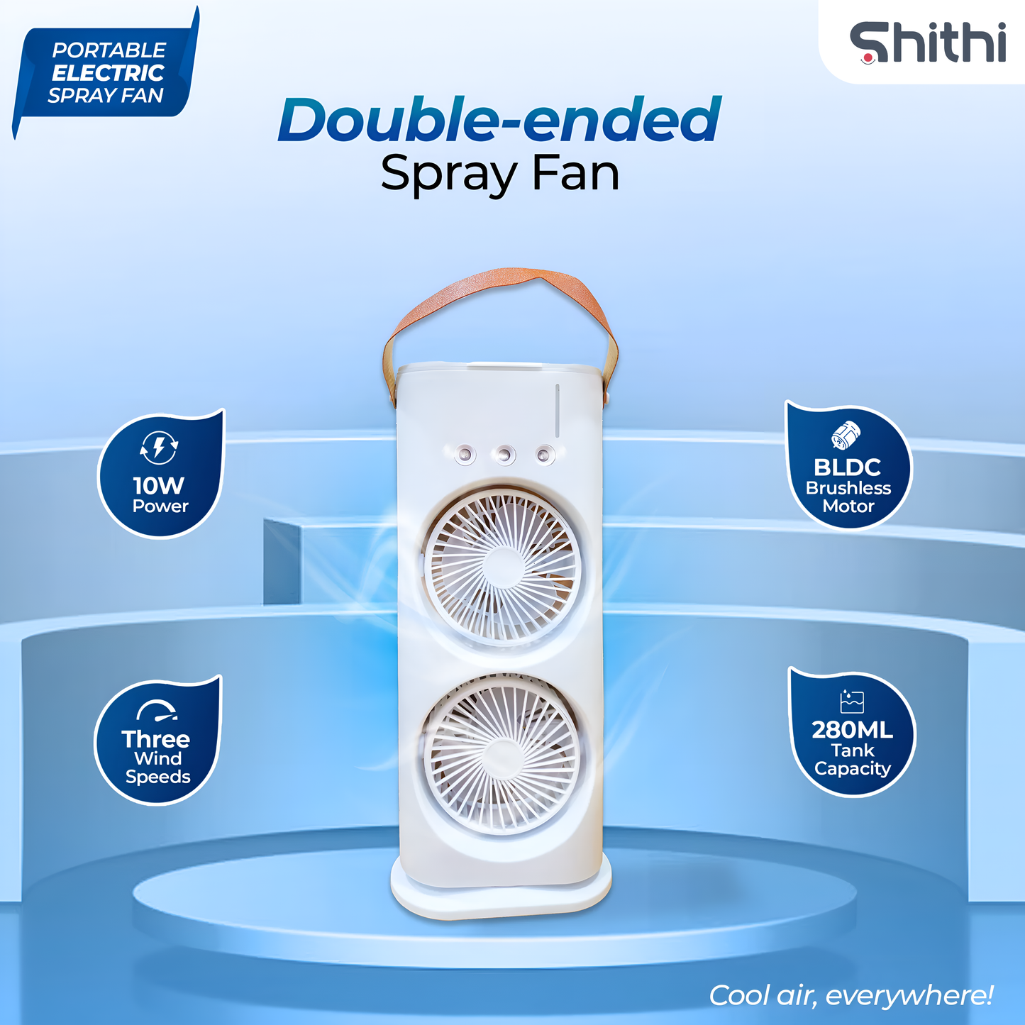 Mini Air Cooler Spray Fan with Mist Humidifier