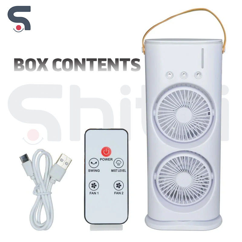 Mini Air Cooler Spray Fan with Mist Humidifier