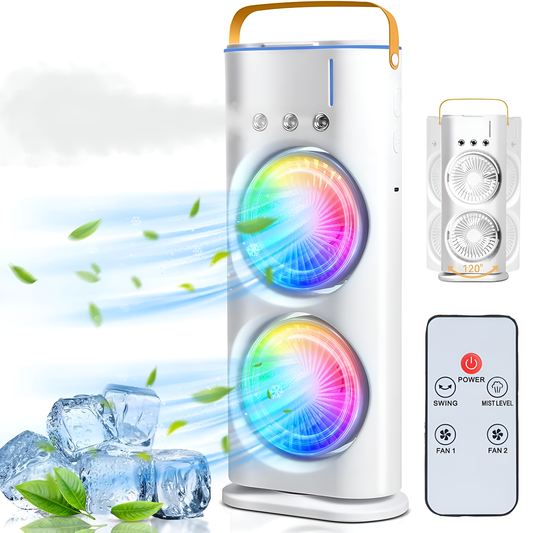 Mini Air Cooler Spray Fan with Mist Humidifier
