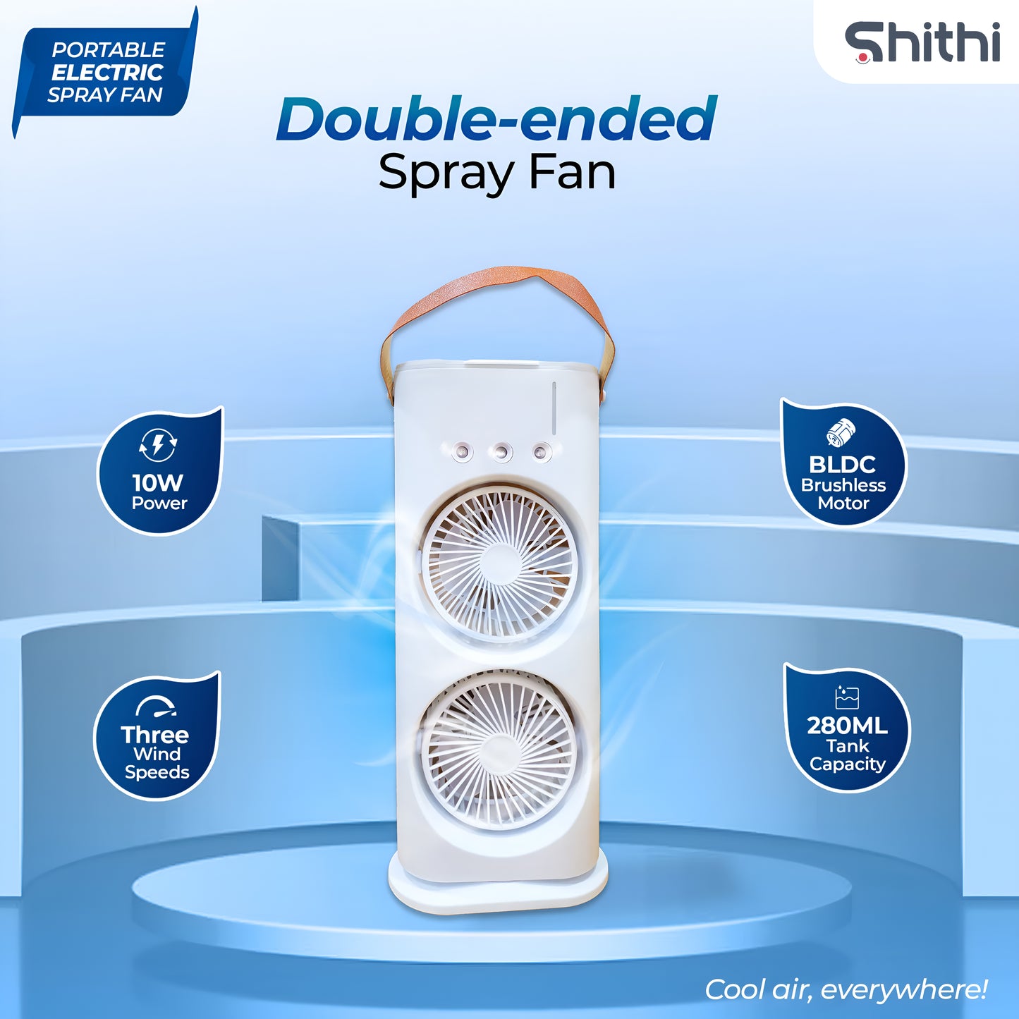 Mini Air Cooler Spray Fan with Mist Humidifier