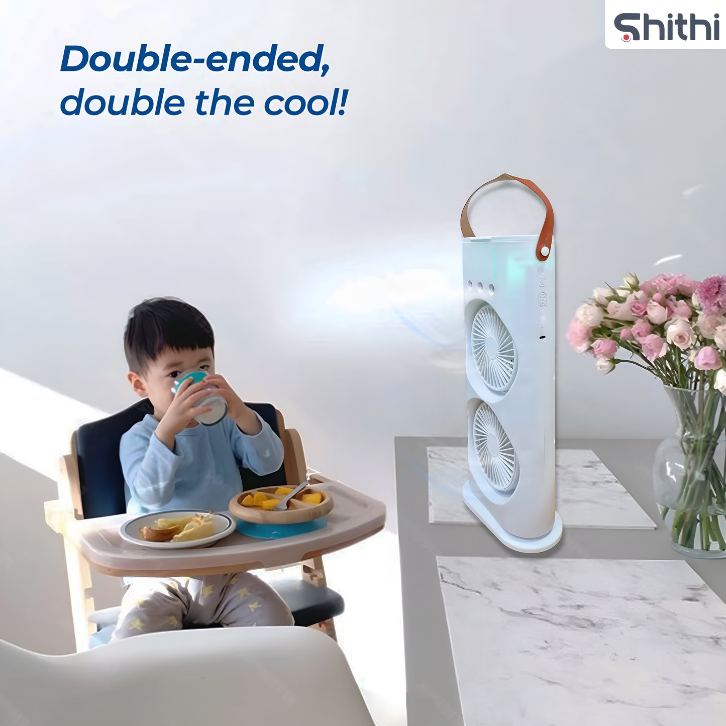 Mini Air Cooler Spray Fan with Mist Humidifier