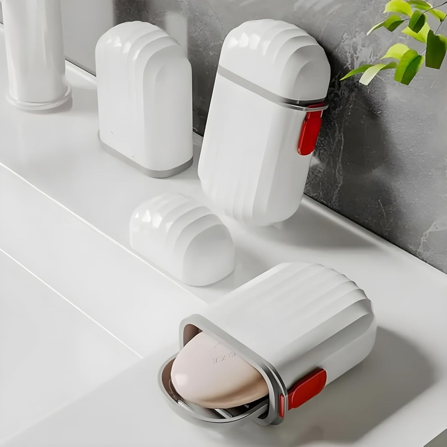 Travel Soap Case Box - Leakproof, Drainable & Lockable Soap Holder for Home, Gym & Travel