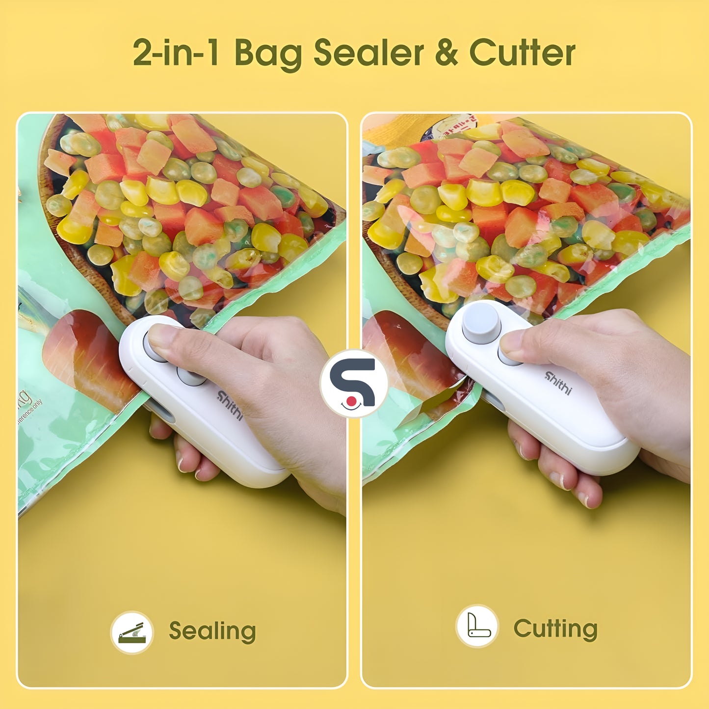 Portable Mini Sealer For Plastic Bags Sealing (Rechargeable)